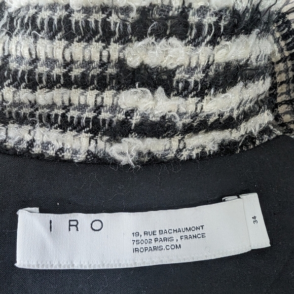 IRO Luna Textured Black and White  Wrap Jacket ..Size 34 - Picture 10 of 11